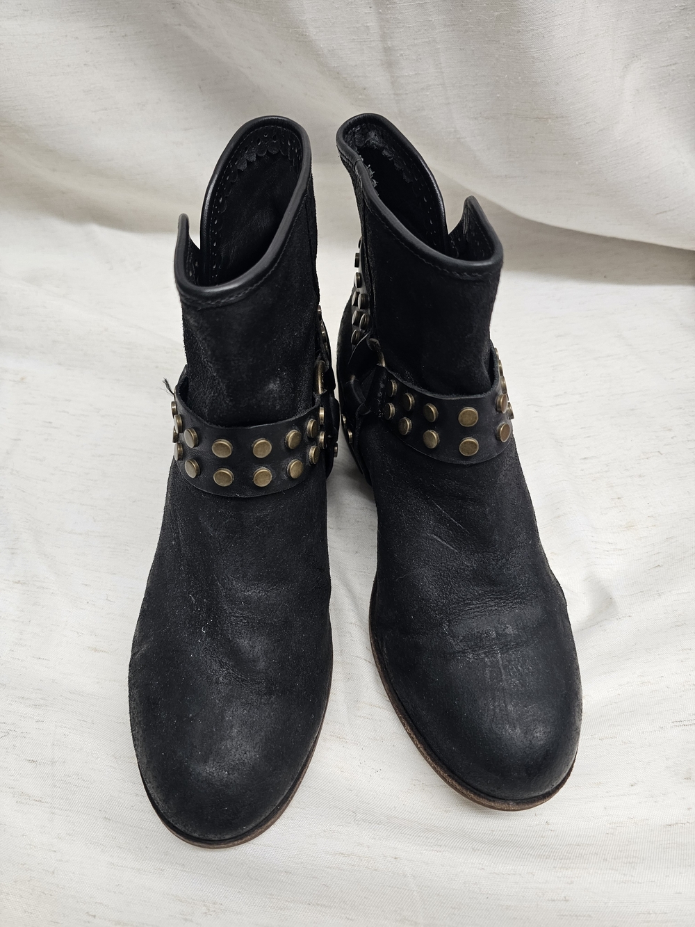 UGG Australia Darling Harness ankle boots, style 1005957, in black suede.